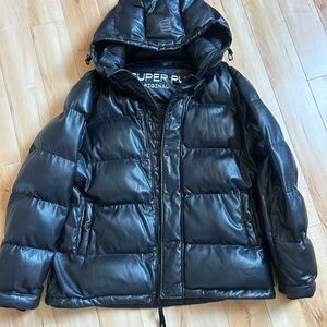 Women’s Super Puff Black Vegan Leather (Size M) $225